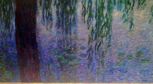 An "accidental" phone picture of one of the water lilies paintings.