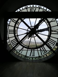 The view of the city through one of the Musée d'Orsay's two famous clocks