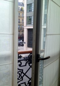 Our "mini" balcony at the Hotel Wilson Opera