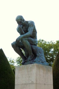 The Thinker- forever pondering.