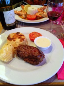 Our fantastic meal at La Mandigotte